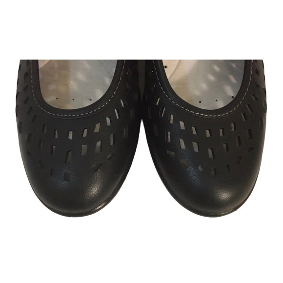 Easy Street Comfort Wave Chicago Faux Black Leather Slip On Mary Jane Clogs 6M - Picture 5 of 8